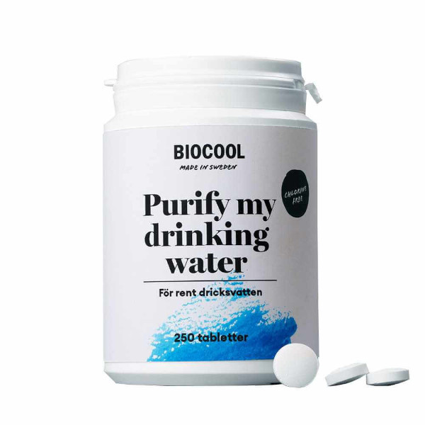 Burk med Purify my drinking water 250 tabletter