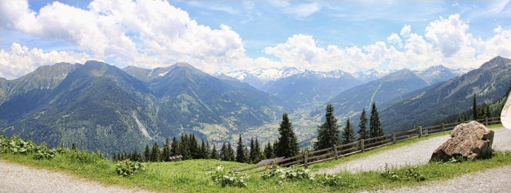 Vandring i Bad Gastein, utsikt över Gasteinerdalen