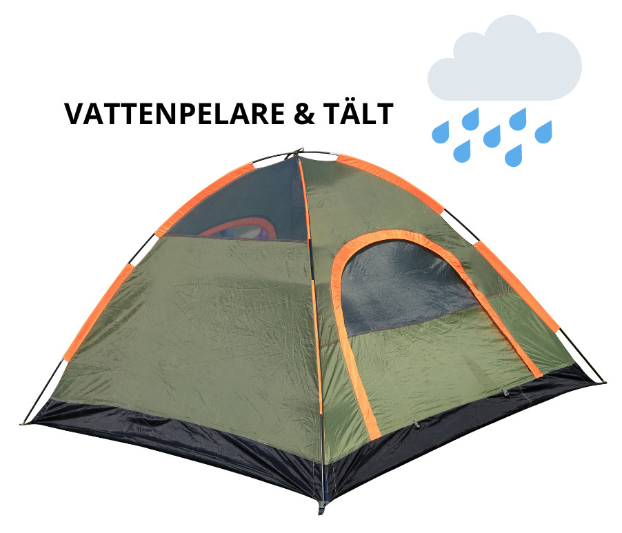 vattenpelare och tält