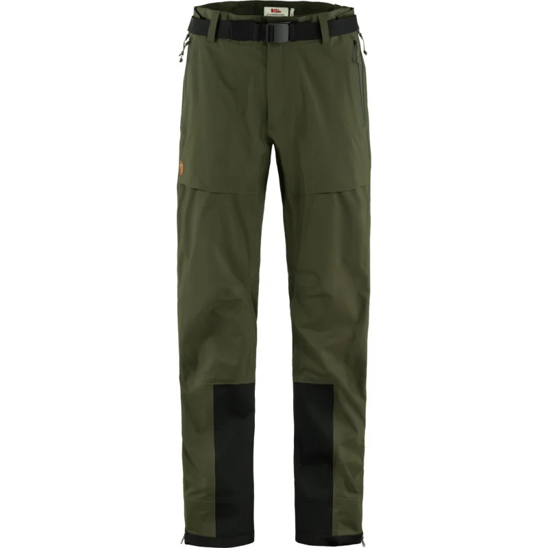 Fjällräven Keb Eco-Shell Trousers, gröna friluftsbyxor / skalbyxor för året runt