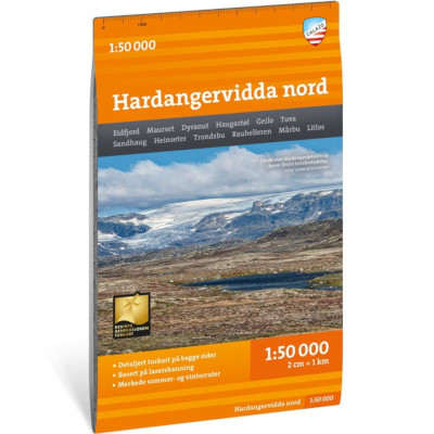 Turkart Hardangervidda nord 1:50 000
