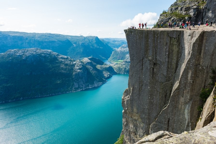 Lysefjorden i södra Norge och Predikstolen