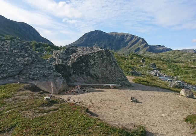 fin rastplats på väg mot apelsinskalet, marsfjället