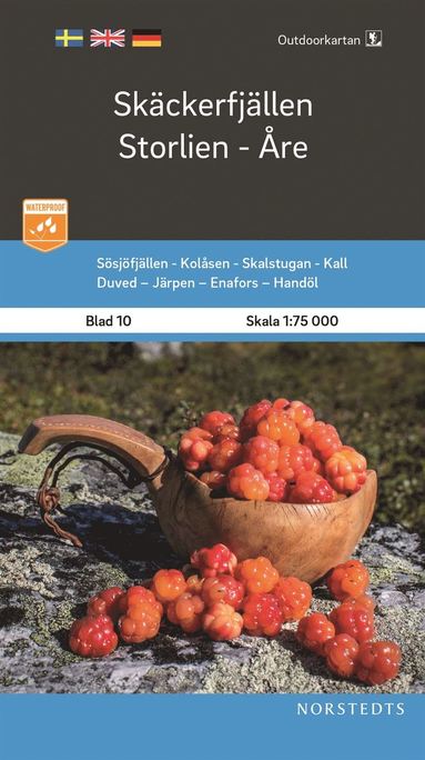 Outdoorkartan 10 över Skäckerfjällen
