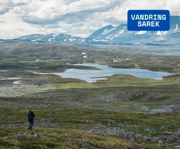 på vandring genom sarek