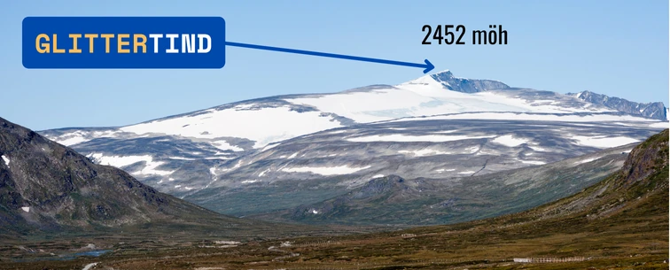 Glittertind 2542 möh, Norges näst högsta bergstopp