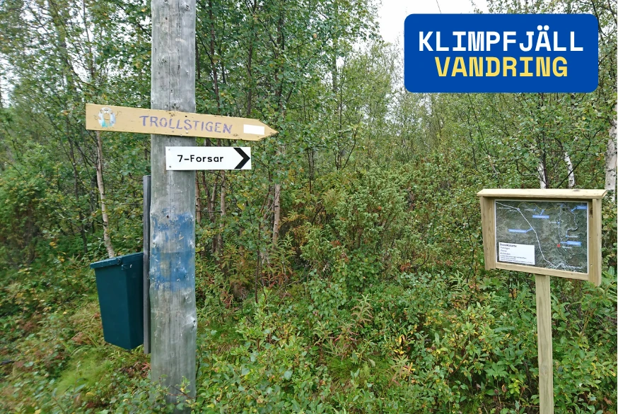 vandringsleder i Klimpfjäll, Trollstigen och 7-forsar